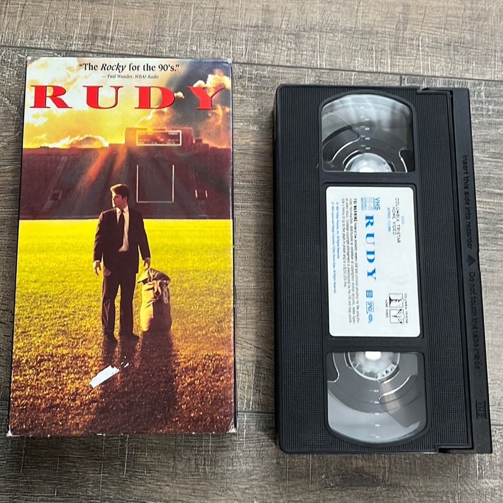 Rudy Vintage VHS Movie 1994~Bundle~ 2 For $20 Listings to save$$